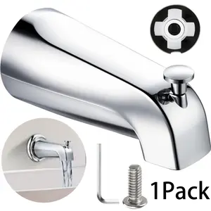 Slip On Diverter Tub Spout Compatible with Kohler GP85556, Bathroom Shower Bathtub Faucet Spout Replacement Fits 1/2'' Copper Water Tube, 5/32'' Hex Wrench Included