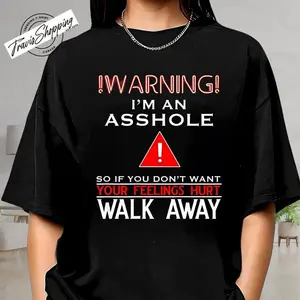 100% Cotton Tee Anti Social T-shirt, Warning I'm An Sweatshirt, Sarcastic Unisex Hoodie, Funny Tee for Men, Husband Gift, Father Gift Men's Breathable T-Shirt with Look