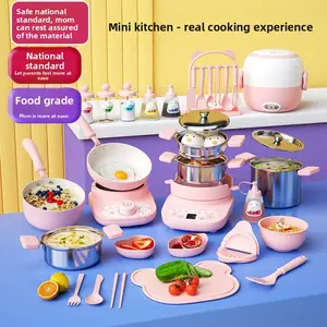 Mini Kitchen Toy Set with Real Cooking Tools National Standard Food Grade Simulation Utensils Ideal Birthday Gift for Boys Girls Enhances Creativity Imaginative Play