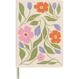 Gratitude Journal – Five Minutes a Day to Cultivate Mindfulness, Happiness, Affirmations & Self-Reflection – Undated Daily Gratitude Journal for Women & Men (Botanical Floral)