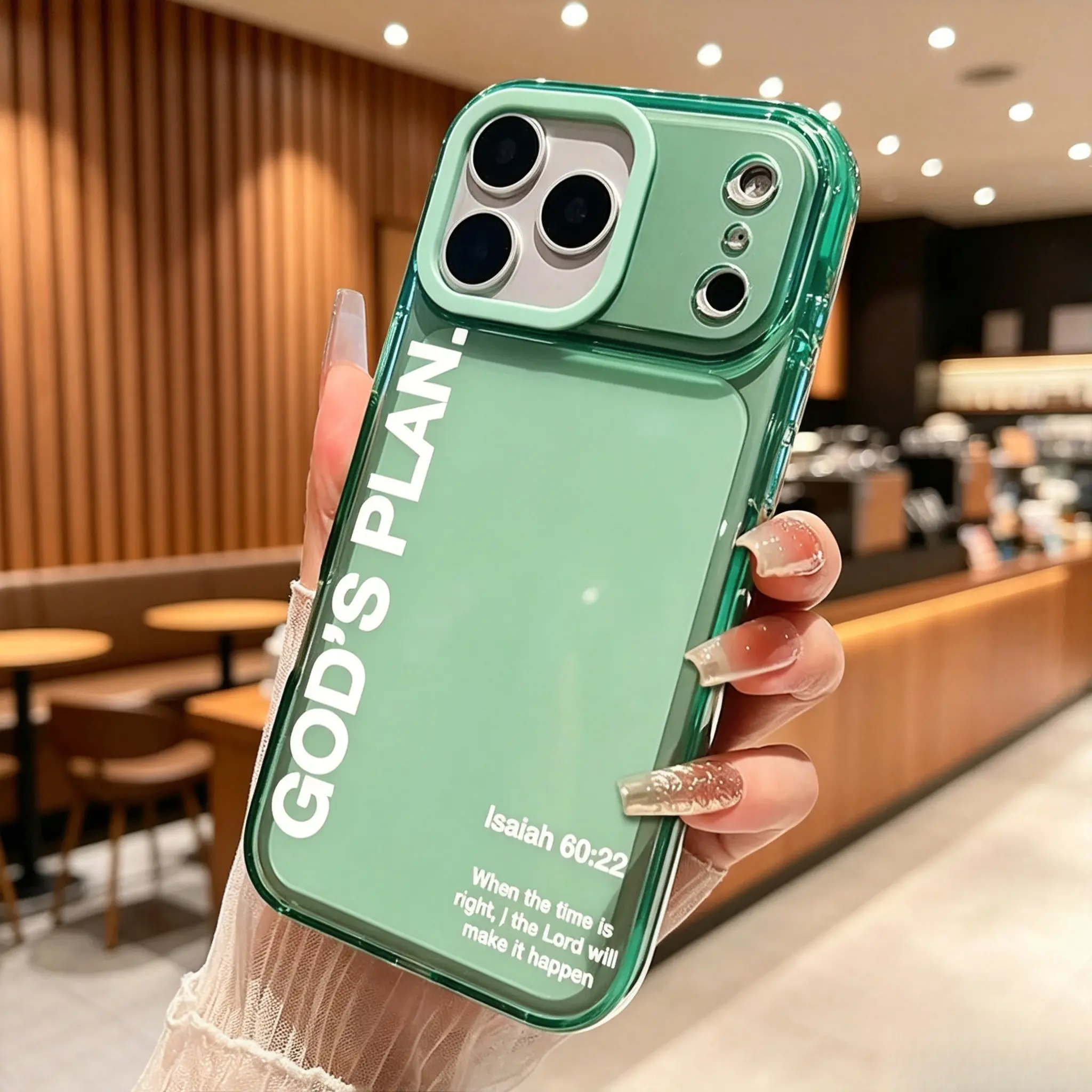God's Plan Isaiah 60:22 2-Tone Print TPU Silicone iPhone Case - Transparent Shockproof Casing, Large Window Camera Cutout Accessories for iPhone 17 Pro Max/17 Pro/17/16/15/14/13/12 Protection