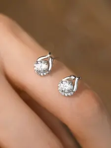 Elegant S925 Silver Snake Earrings with Zirconia, Hypoallergenic Ear Cuff Studs, Perfect Gift for Women & Teens, Party Wear Jewelry, Teardrop Earrings