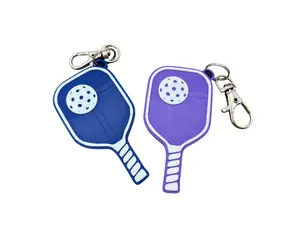 Pickleball Paddle & Ball Key Chain Backpack Clip Choose 30+ Colors; Custom 3D Printed