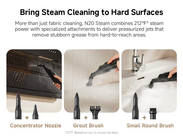 【New Arrival】DREAME N20 Steam Portable Carpet Cleaner with Steam & Hot Water Wash, Upholstery Cleaner Machine with Auto-Mix Solution, 17Kpa Powerful Suction, Spot Cleaner for Carpet, Couch, Furniture, Pets, Cars