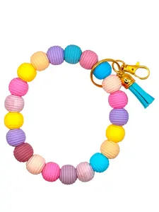 Multicolor Silicone Bead Wristlet