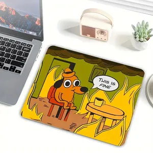 1 piece humorous cartoon mouse pad - large non-slip rubber gaming & desk mat with thick stitched edges, durable office & gaming surface for wireless mouse, home office & pc gamers, cartoon illustration, premium construction
