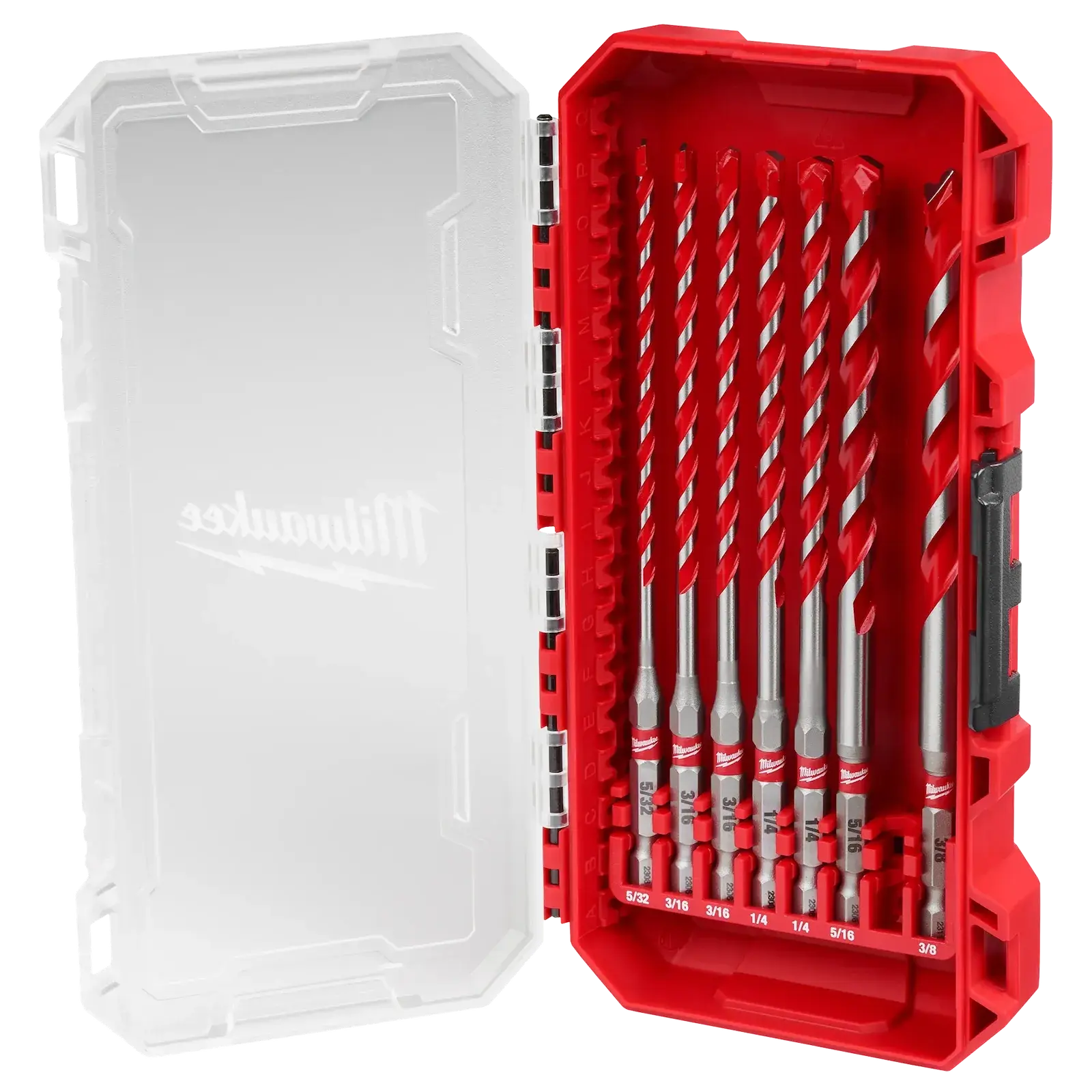 Milwaukee 48-20-9052 7PC SHOCKWAVE Impact Duty Carbide Power Tip Masonry Drill Bit Set, Power Tool Accessories for Concrete, Brick/Block Drilling, Ideal for Drillers and Contractors