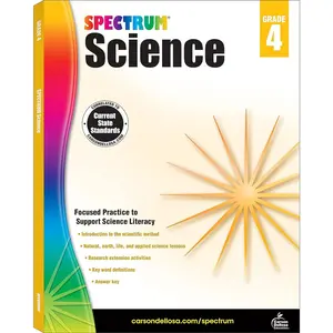 Spectrum 4th Grade Science Workbooks, Ages 9 to 10, 4th Grade Science, Physical, Space, Earth, and Life Science, the History and Nature of Science With Research Activities - 144 Pages Paperback – August 15, 2014
