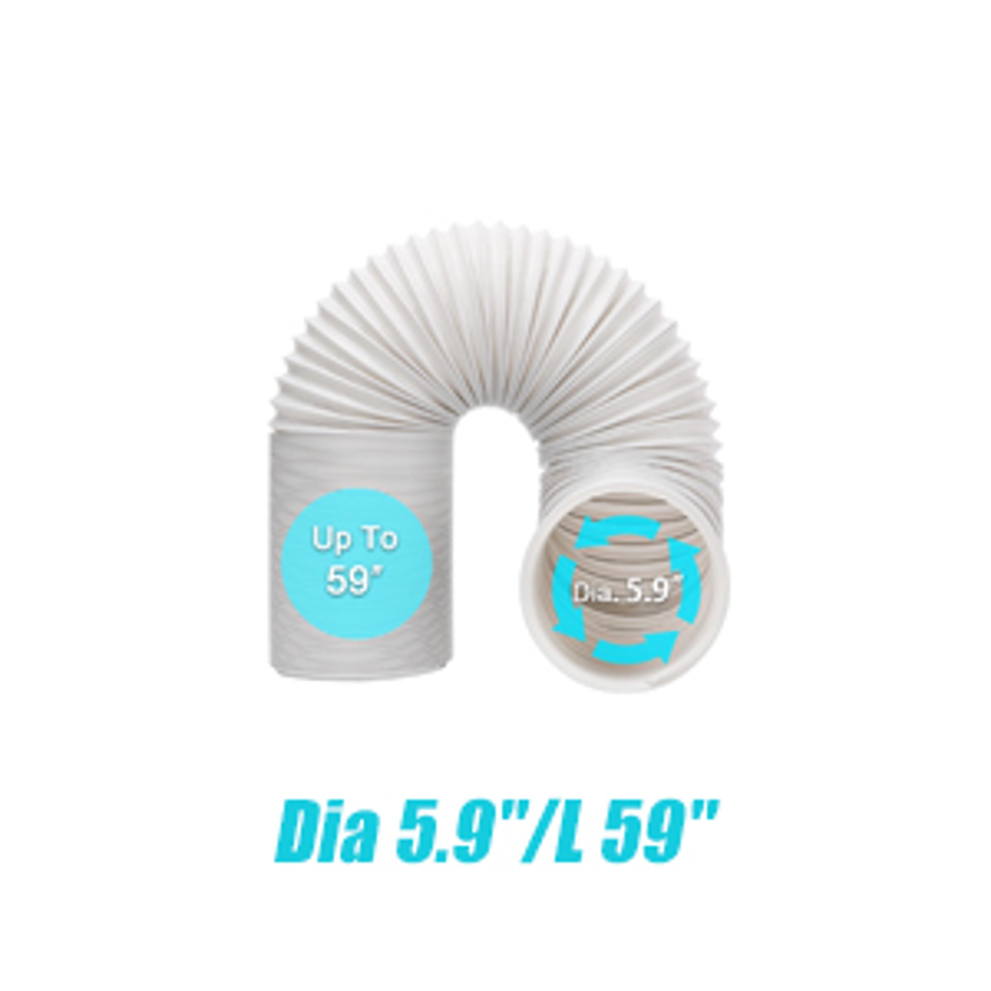 Portable Air Conditioner Hose, Portable Exhaust Vent Hose with 5.9 Inch Diameter, Universal Replacement AC Vent Hose Length up to 78.7"Gift. Portable Air Conditioner Hose, Portable Exhaust Vent Hose with 5.9 Inch Diameter, Universal Replacement AC Vent Hose Length up to 78.7"Gift.