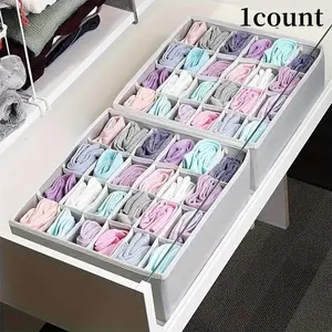 24 Grid Socks Storage Organization Box, 1 Count Foldable Socks & Underwear Storage Box, Socks Storage Organizer, Home Organizer for Bedroom, Closet, Drawer, Organizing Tool
