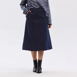 Women's Corduroy Midi A-Line Skirt - Universal