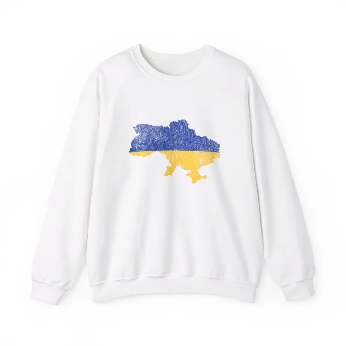 Ukraine Flag Map: Unisex Heavy Blend™ Crewneck Sweatshirt