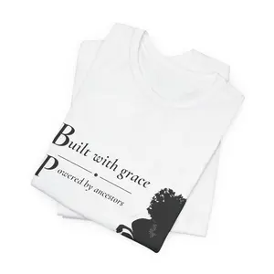 Built with Grace Women's Jersey Short Sleeve Tee Casual Cotton Fabric Fit Lightweight Crew Neckline Ribbed Knit Collar Dual Side Seams