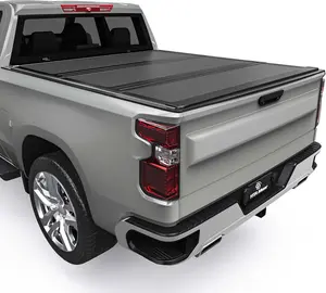 6.9 ft Bed Low-Profile Hard Tri-Fold Truck Bed Tonneau Cover Compatible with 2020-2026 Chevy Silverado/GMC Sierra 2500HD 3500HD Without Multi-Flex Tailgate