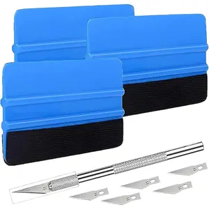 3-Pack 4 Inch Felt  & Craft  Set - Vinyl Wrap Tool Kit for  Wraps, Decals, Sign Making, DIY Crafts, Windows - Scratch-Free Small