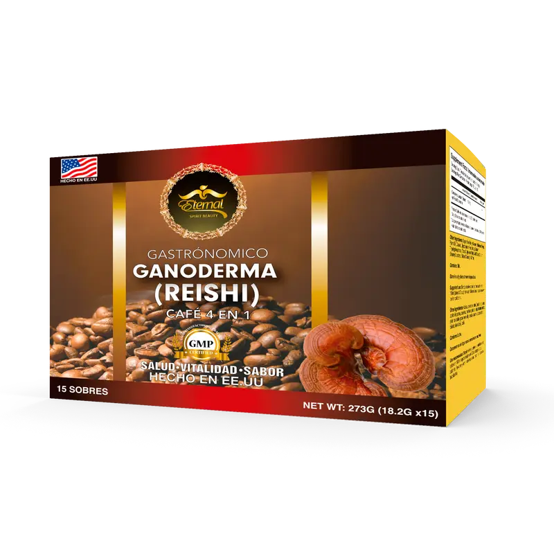 Eternal Cafe De Ganoderma Coffee 4 in 1 Reishi Beverage with Vitamins for Women 15 Sachets 273g US Made Nutritious Blend Healthy Flavor Sugar