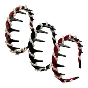 3 Pack New Vintage High Cranium Artificial Pearl Hairband,Casual Versatile Hair Accessories for Women,Fashion Hair Accessories for Party, Daily Clothing Decor, Chic HeadbandsFashion Hair Accessories for Party, Daily Clothing Decor, Chic Headbands