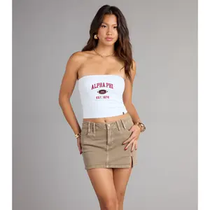 Weekend Upgrade High Rise Denim Mini Skort