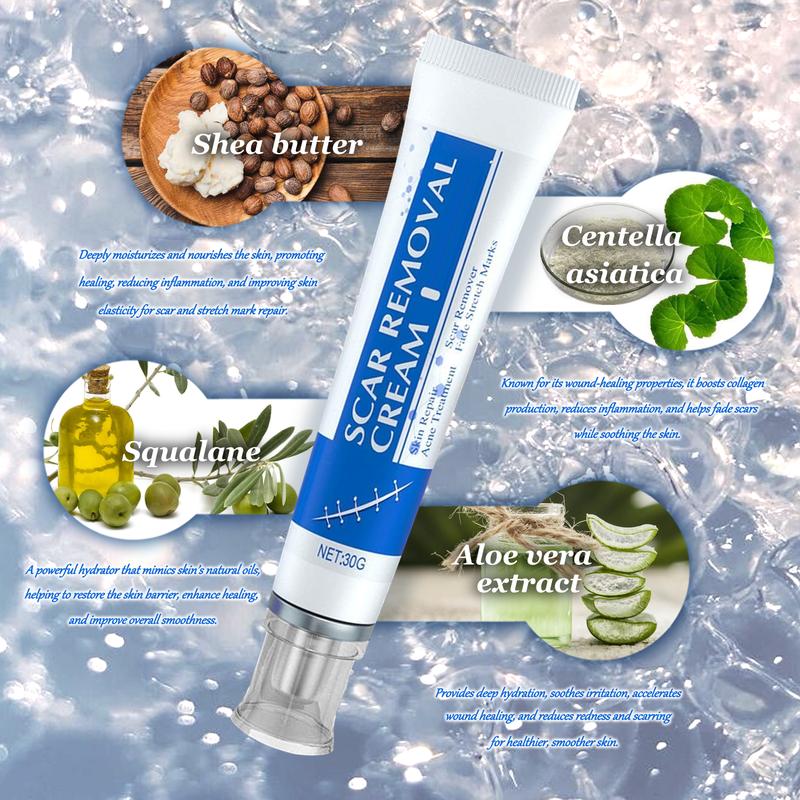 2 Professional Scar Removal Gels, Advanced Silicone Scar Removal Cream for Burn,Acne Old Scar Removal Cream for Face & Body | Fades Dark Scars