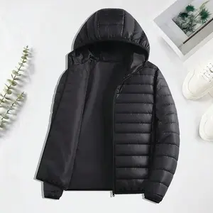 Men's Winter Warm Casual Daily Zipper Hooded Cotton Coat Jacket