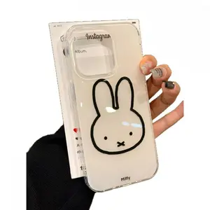 Miffy Kawaii Cartoon Linear Rabbit Phone Case Suitable For iPhone 17 16 15 14 13 12 11 Pro Max Plus Air - Top Fan's Phone Case Cover as Perfect Gift