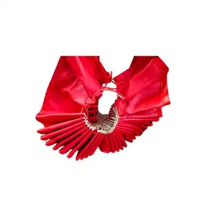 Red/White Ruffled Collar - Colonial - Pirate - Clown - Costume Accessory