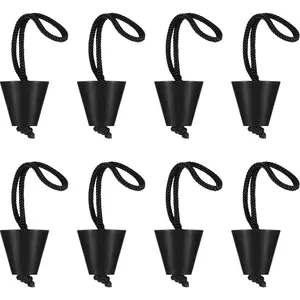 8 Pieces 1.57 Inch Universal Kayak Scupper Plug Kit Silicone Scupper Plugs Drain Holes Stopper Bung with Lanyard for Sit on Top Kayak Accessories
