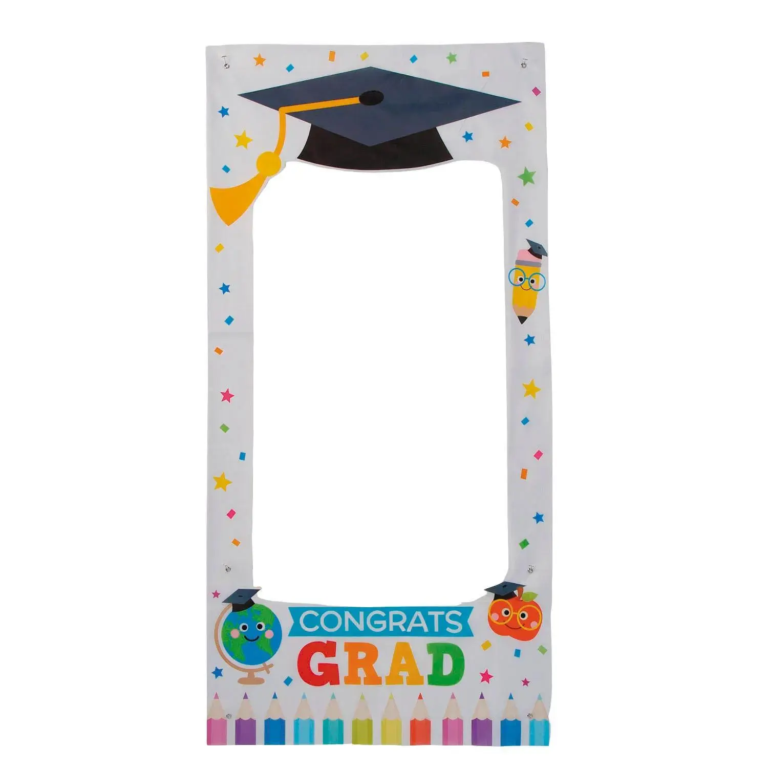 70 3/4" Elementary Grad Polyester Doorway Photo Frame Decoration