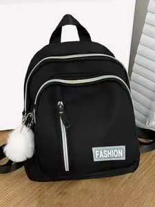 Women's Nylon Backpack with Adjustable Straps Zipper and Front Pocket Fashion Traveling Daypack Travel Crossbody Bag for Work and Daily Use