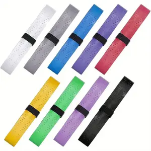 9-Pack Pangda Tennis and Badminton Racket Grips - Non-Slip Grip, Non-Slip Surface, Enhanced Control and Shock Absorption, Compatible with Tennis, Badminton, Table Tennis, Ping Pong - (9 Grips, Multi-Color: Blue, Purple, Pink, Green, Yellow, Black, Red) -