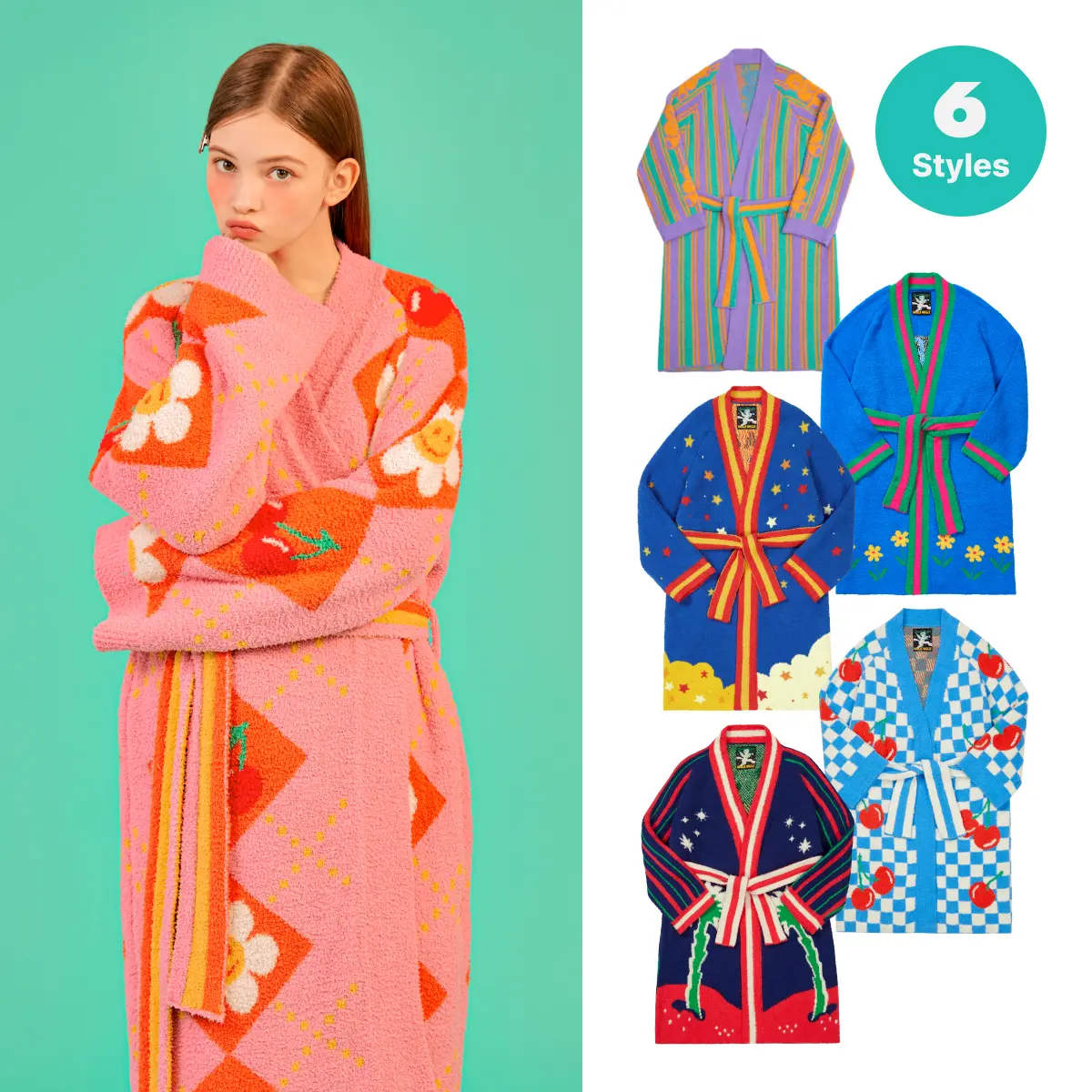[WIGGLE WIGGLE] Women Colorblock Plush Fleece Bathrobe,Cozy Long Lounge Robe with Belt,Soft Warm Spa Robe for Women