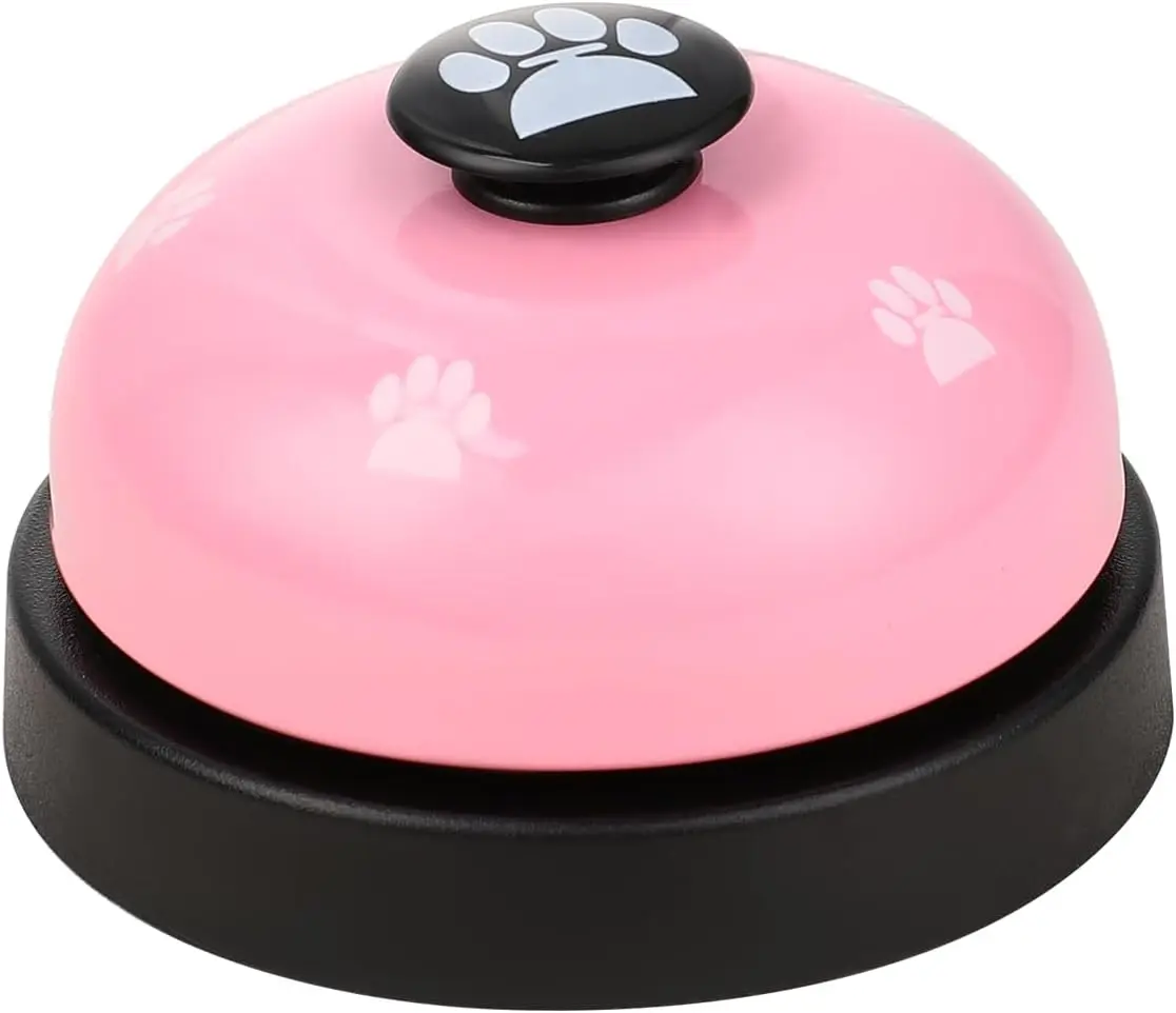Call Bell Desk Bell Service Bell Front Desk Bell Hotel Dinner Bell Loud Desk Bell for Service Pet Training Bell 2.8 Inch Metal Anti Rust Ringing Bell for School Restaurants Hotels Offices (Pink)
