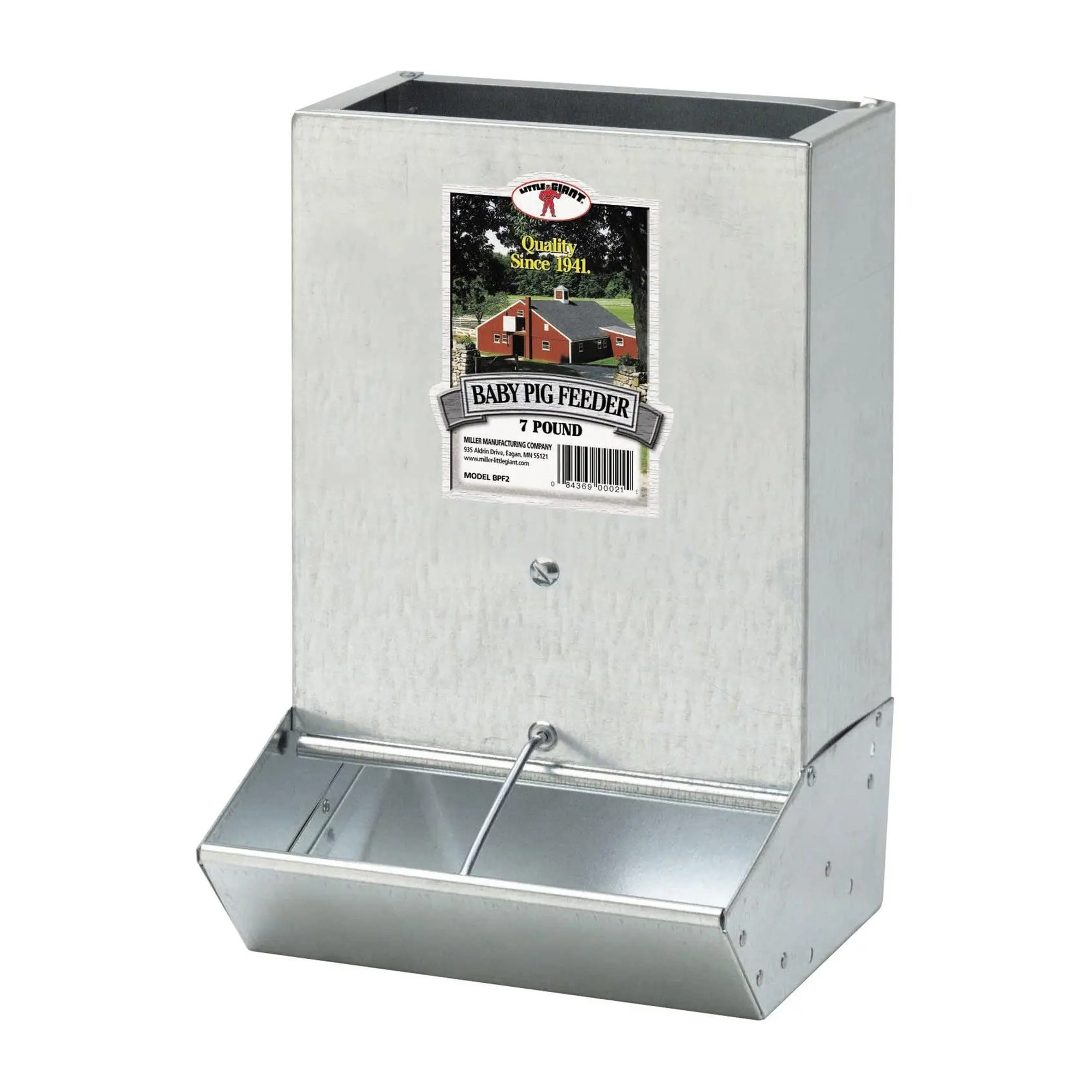Little Giant BPF2 Mountable 2 Hole Baby Piglet Trough Feeder, 7 Pound Capacity