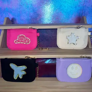 Nylon Coin Purse with Patch