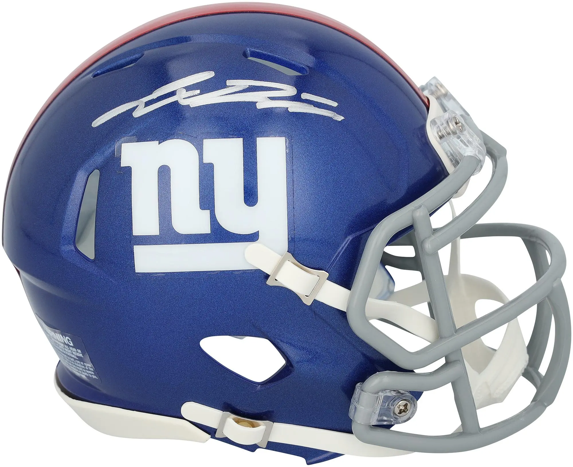 Jaxson Dart New York Giants Autographed Riddell Speed Mini Helmet - Fanatics Authentic Certified