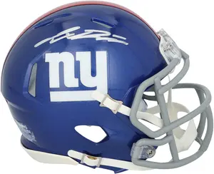 Jaxson Dart New York Giants Autographed Riddell Speed Mini Helmet - Fanatics Authentic Certified