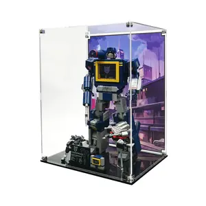 Acrylic Display Case UV Print Compatible with LEGO® 10358 Icons Transformers Soundwave - Set Not Included