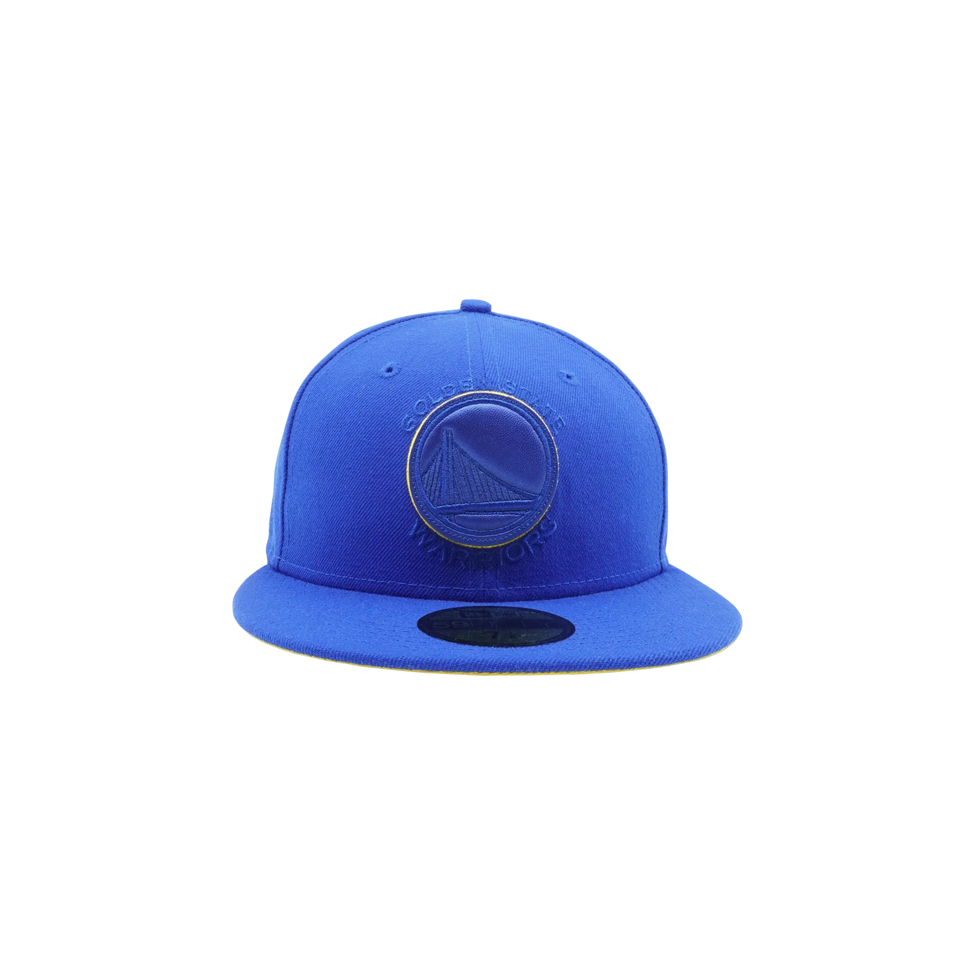 59FIFTY Golden State Warriors Leather Pop Fitted Hat "Royal Blue" NE1138