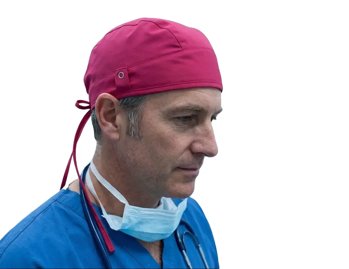 Medical Scrub Cap with Customized Heartbeat Design Navy Blue Scrub Hat for Personalized Use with Free Customized Words