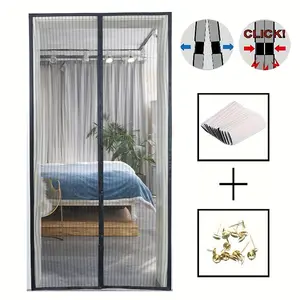 1pc Heavy-Duty Magnetic Screen Door - Self-Sealing Mesh Barrier with Hands-Free Magnetic Closure, Pet-Friendly Contemporary Design, Durable Construction for Indoor/Outdoor Use