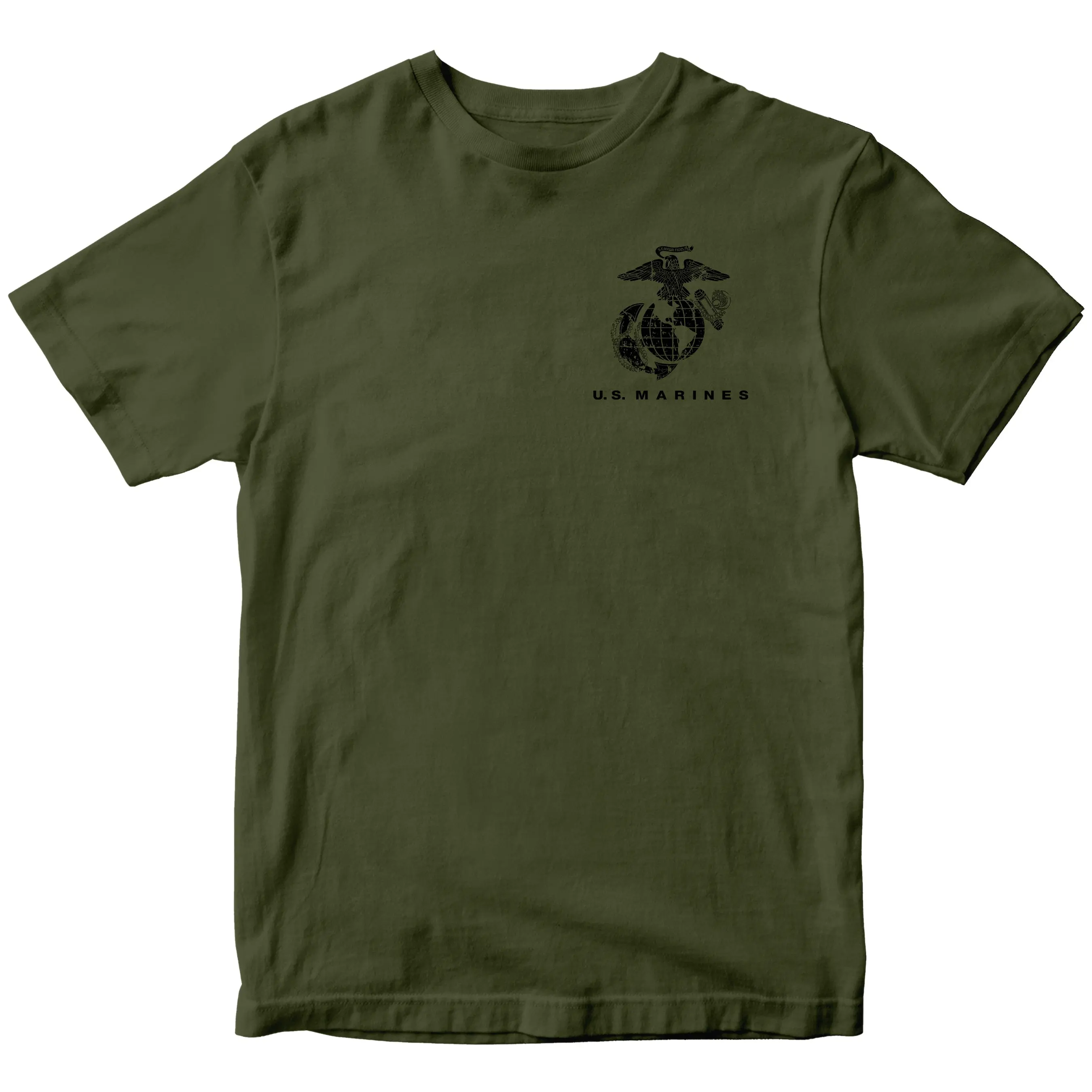 Men's U.S. Marines Global Guardian Pocket Graphic T-Shirt - Military Pride Streetwear, Patriotic Eagle Design, Veteran Support Gift, Casual T-Shirts for Him