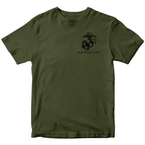 Men's U.S. Marines Global Guardian Pocket Graphic T-Shirt - Military Pride Streetwear, Patriotic Eagle Design, Veteran Support Gift, Casual T-Shirts for Him
