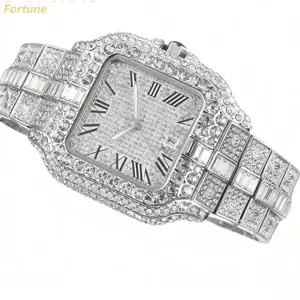 Fortune's with  "C" name fashionable and high-end natural gemstone quartz watch , square 40mm dial, adjustable for both men and women to wear