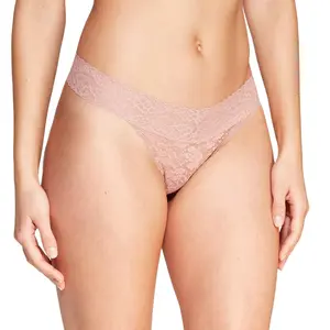 Women's Allover Lace Thong - Auden™ Size L Comfort Cotton