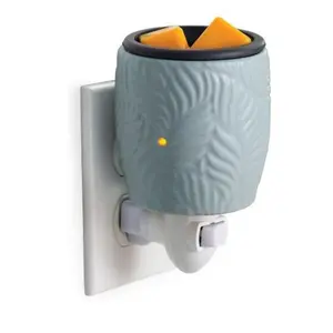 Multi-Function Flip Dish Ocean Palm Plug-In Fragrance Warmer, Silicone Charcoal Wax Tart Warmer (Home Decor Candle Holder)