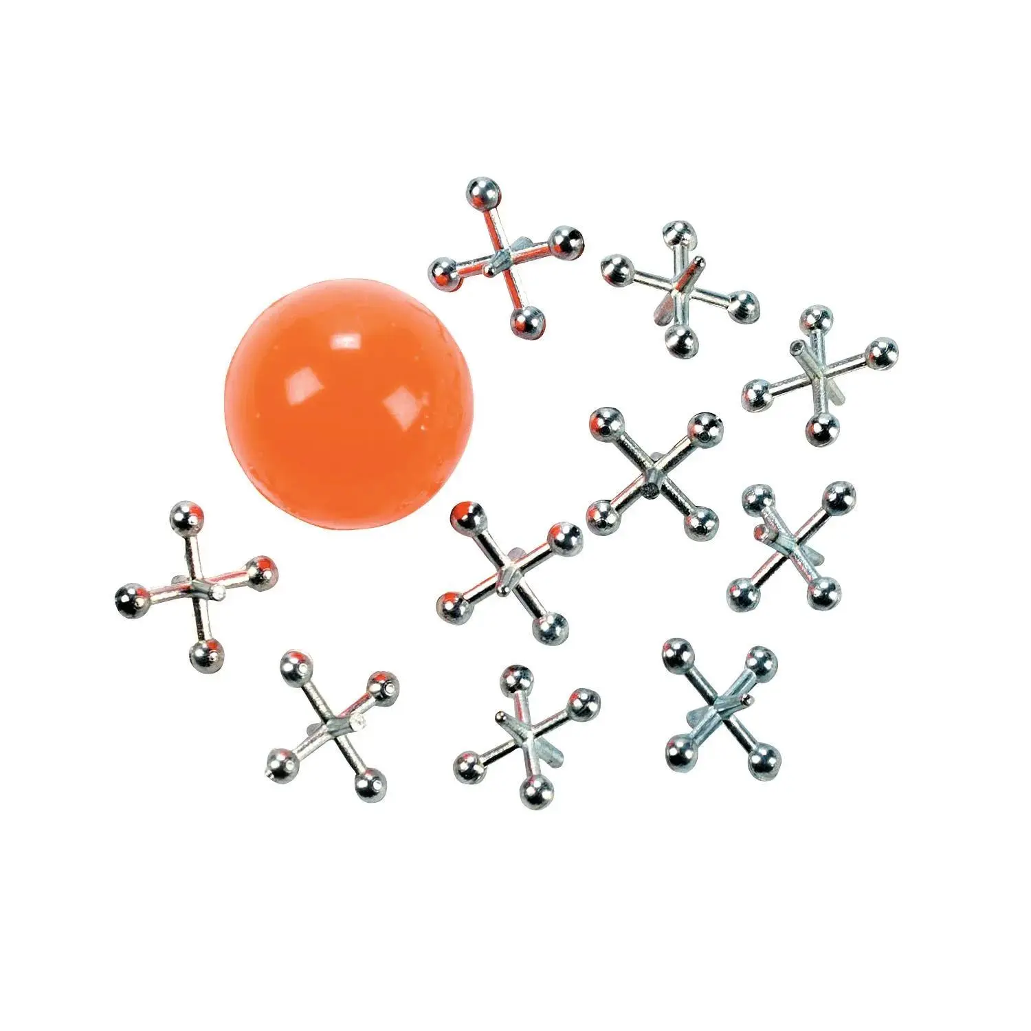 Nostalgic 3/4"-1" Mini Classic Rubber Ball & Metal Jacks Game Sets (12-Pack) for Christmas Stockings, Easter Baskets, Oriental Trading Company Gift Bags