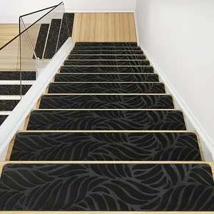 [15pcs Non-Slip Stair Mats] 15pcs Non-Slip Stair Mats, Runners Treads For Indoor Wooden Steps, Washable Carpets With Self-adhesive Tape To Prevent Staircase Covers Mats From Moving