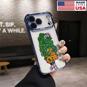 Monopoly Money Bag Rich Money Funny Cash Cartoon Aesthetic Design Pattern Casing For iPhone 17 16 15 14 13 12 Samsung 22 23 24 25 Plus Pro Max Ultra Soft Silicon TPU Shockproof Protector Vintage Unique Fashion Mobile Phone Case