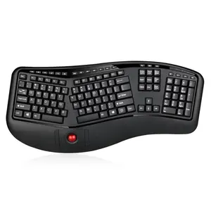 Adesso WKB-3500UB Wireless Desktop Ergonomic Trackball Keyboard