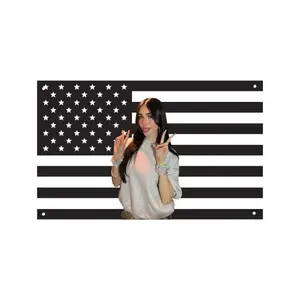 Madison Beer Black US Flag  Singer Wall Flag, Pop Music Room Decor, Bedroom Wall Hanging Banner